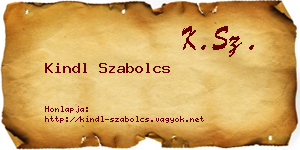Kindl Szabolcs névjegykártya