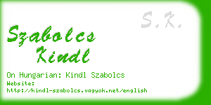 szabolcs kindl business card